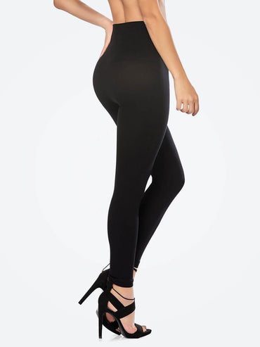 Black CoCoon Seamless Opaque Mid-Waist Basic Leggings back