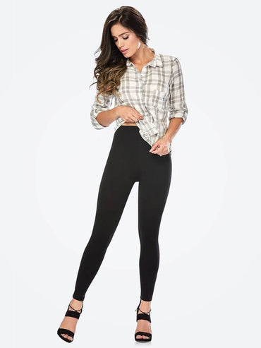 Black CoCoon Seamless Opaque Mid-Waist Basic Leggings front
