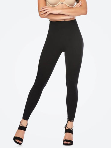 Black CoCoon Seamless Opaque Mid-Waist Basic Leggings lower