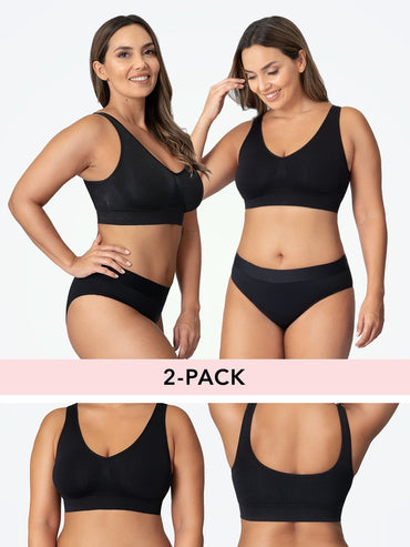 Truekind™ 2-Pack Everyday Essential Throw-on Wirefree Bra