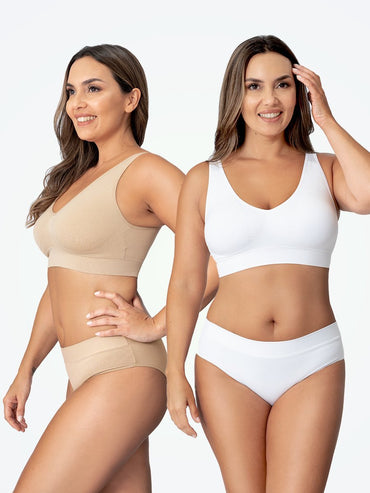 Truekind™ 2-Pack Everyday Essential Throw-on Wirefree Bra