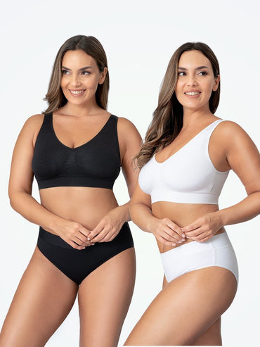 Truekind™ 2-Pack Everyday Essential Throw-on Wirefree Bra