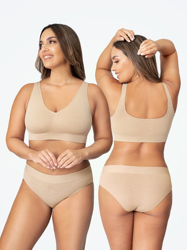Truekind™ 2-Pack Everyday Essential Throw-on Wirefree Bra