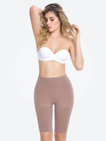 Seamless Antibacterial Butt Lifter Shorts color Cocoa