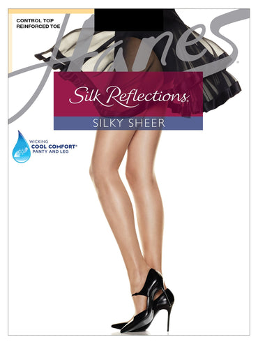 Silk Reflections Silky Sheer Control Top-Reinforced Toe
