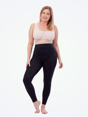 faux leather leggings black